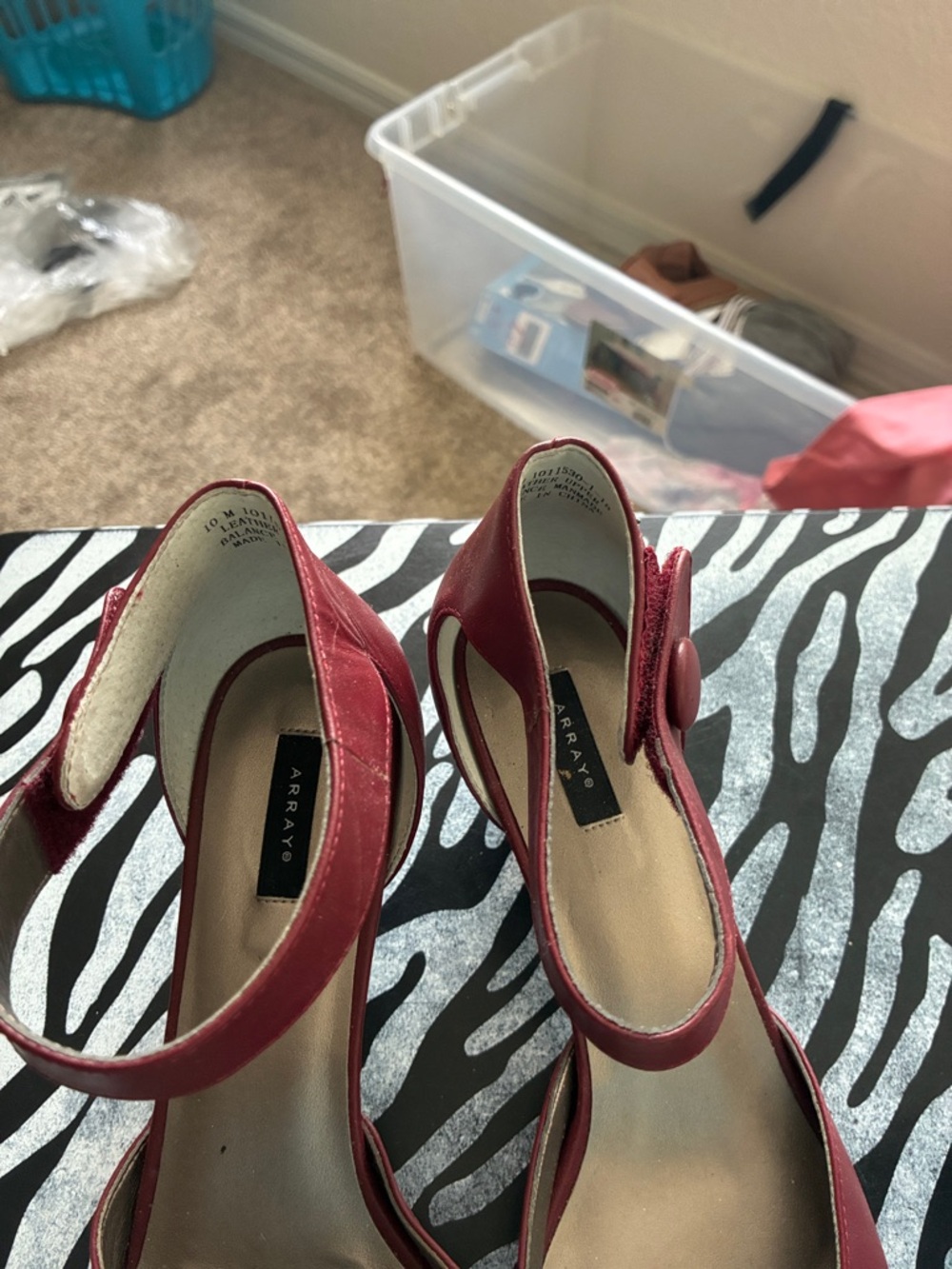 Array Red Ankle-Strap Heels - Picture 4 of 15